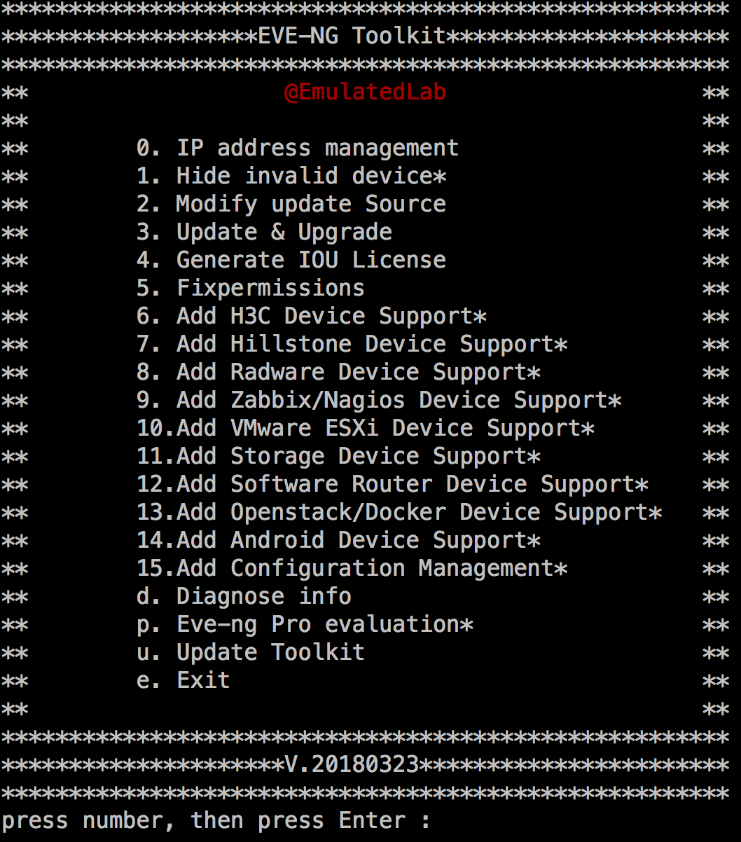 EVE-NG TOOLKIT V20180323